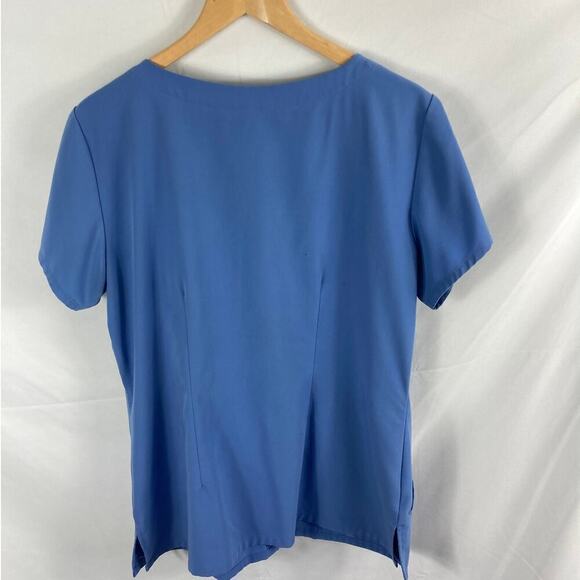 Greys Anatomy Blue Short Sleeve Pocket Scrub Top Size Large - Picture 3 of 4